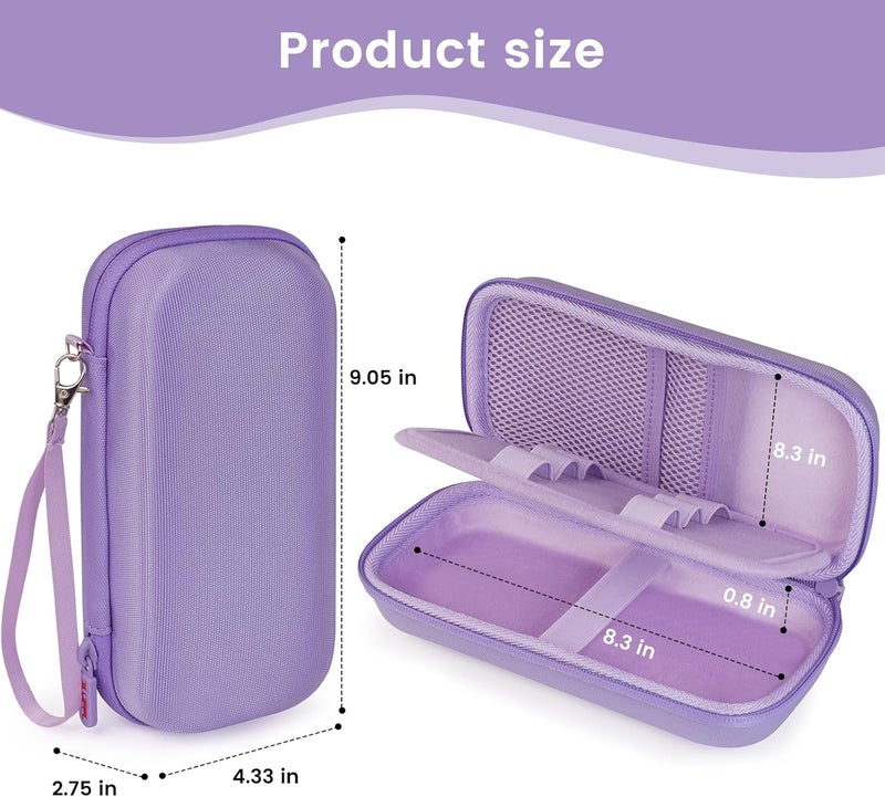 ZUJFPL EVA Hard Case Compatible with Texas Instruments TI-Nspire CX II/TI-NSPIRE CX-II CAS,Portable Case for TI-84 Plus/TI-84 Plus CE/TI-83 Plus/TI-85/TI-89 Color Graphing Calculator. (Light Purple) - Image 4